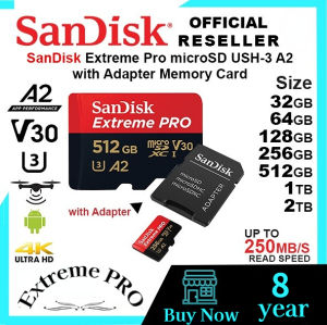 SanDisk Extreme Pro 32GB 64GB 128GB 256GB 512GB 1TB 2TB การ์ด MicroSD A2 U3 V30เมกะไบต์/วินาที200สำหรับการใช้กล้องมืออาชีพและโดรน