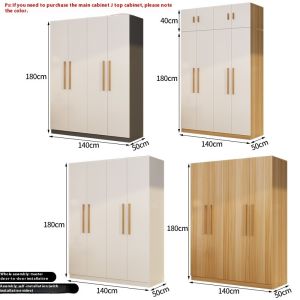 Wardrobe Home Bedroom Small Apartment Rental House Wooden Economy Type Double Door Easy Storage Wardrobe