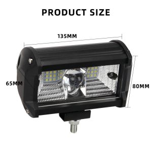 105W Lampu Kabut Mobil Sepeda Motor SUV OffRoad Truk LED Lampu Penerang Kerja Lampu 19LED Work Light