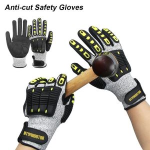 MACRAMEX 1Pair Anti-vibration Protection Working Gloves Outdoor Rescue Anti-smashing Anti-collision Gloves Durable S/M/L/XL/2XL Safety Gloves
