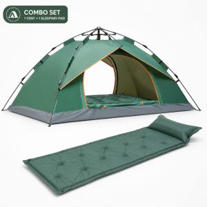 1/2/3 person Foldable Automatic Camping Tent Two-door Sunproof Pop up Tent Quick Open Camping tents for camping waterproof