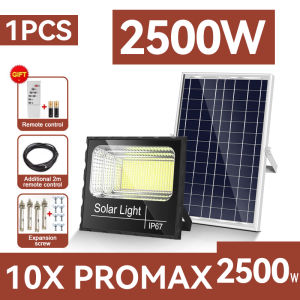 MEIANVU 3000W Solar Lights Buy 1 Take 1 Outdoor Solar Lights with Solar Panel - Waterproof Design Adjustable Brightness 2500W 2000W 1500W 1000W 500W With Remote Control - Ideal for Yard Street Parking Lot Garden and Garage