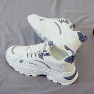 Sneakers Mens Summer Leather Waterproof Casual White Shoes Daddy Shoes 2025 New Height Increasing Running Shoes Mens Models
