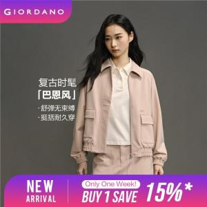GC Women Jackets Cargo Pockets Oversized Barn Jackets Notched Collar Brand Print Fashionable Casual Jackets 12375006