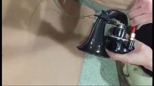 Truck 135db Air Horn 12/24V Super Loud Trumpet Air Horn with Electric Valve Flat for Auto Car Vehicle Trucks Automobile