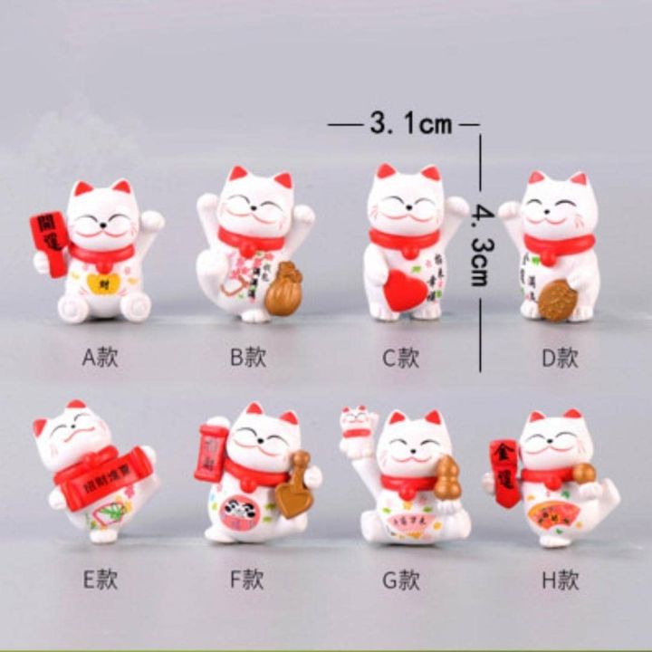 Deco Little White Lucky Cat Lazada