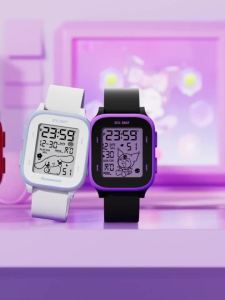 ZGO x Sanrio ซานริโอ คุโรมิ นาฬิกาผู้หญิง สําหรับนักเรียนและเด็กผู้หญิง นาฬิกาอิเล็กทรอนิกส์สําหรับเด็ก กันน้ํา 878