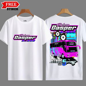 kaos anak Motif bus casper jb5 usia 1-12 tahun bahan catton combed30s