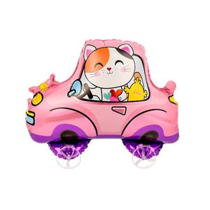 TCBSC8183 Movable Design 4D Dinosaur Balloons Animal Balloon Drawing Foil Animals Walking Balloon Baby Shower Favors With Wheels Foil Balloons With Wheel Kids Birthday Party