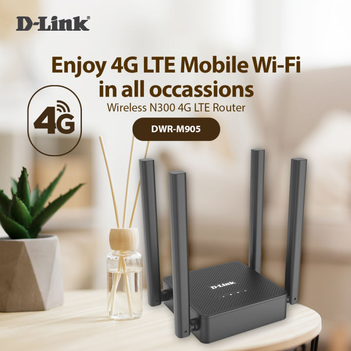 D-Link DWR-M905 N300 4G/LTE (UP TO 32 USER) VPN WiFi Router sim card ...
