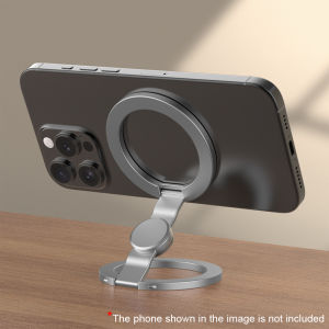 🇸🇬[Ready Stock] Foldable Dual-Sided Magnetic Phone Holder 360° Gyro Finger Ring Phone Grip Stand Magnet Magsafe Accessories for iPhone 12~17