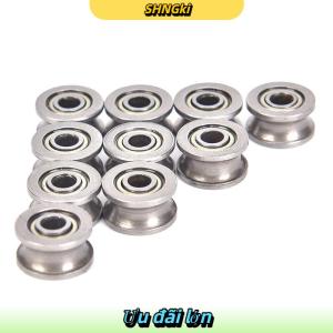 SHNGki 10 cái u624zz U rãnh bóng mang hướng dẫn ròng rọc cho đường sắt theo dõi tuyến tính 4*13*7 mét