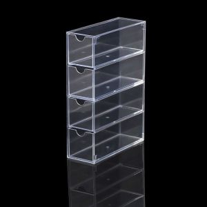 กล่องอะคริลิคอเนกประสงค์ แบบลิ้นชัก  4 ช่องใช้งาน กล่องใส่แว่น ปรับใช้ได้ตามต้องการ