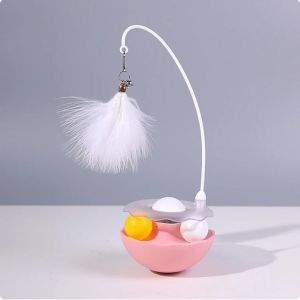 Cat Toys Self-high Not Fall Down Pet Ball Removable Teasing Stick Feather Scratching Ball Mint Pet Supplies Cat Toys Interactive