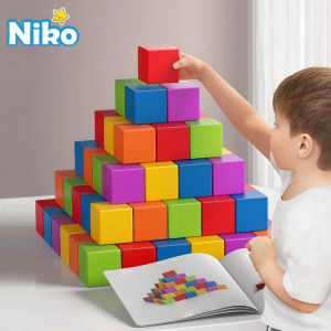 NIKO 32pcs Magnetic Building Blocks DIY Educational Construction Toy For Kids Gifts Mainan blok bangunan magnetik
