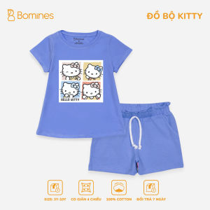 Đồ bộ bé gái Hello Kitty BOMINES quần ngắn mùa hè cho bé 3- 10 tuổi 12- 30kg DBSBGKITTYOVUONG