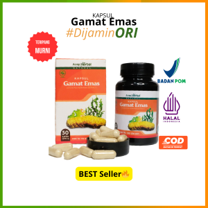 Kapsul Gamat Emas Obat Herbal Ektrak Teripang Murni Asli Original BPOM 50 Kapsul