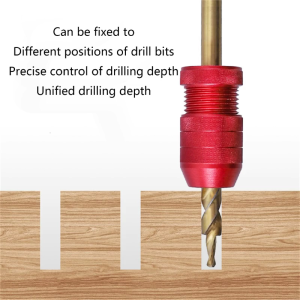 Precision Depth Control Drill Depth Stop Adjustable Inner Diameter for Accurate Drilling Aluminum Drill Stop