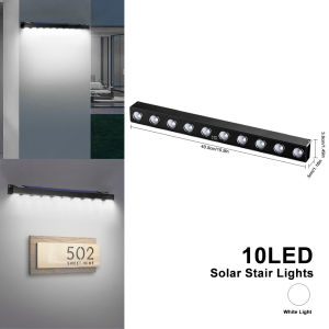 10LED Solar Lights Outdoor 3000K Warm White Solar Fence Lights Outdoor LED Dusk to Dawn Waterproof Solar Light for Fence Wall Mailbox House Number Address Solar Sign Light Outdoor,Solar Wall Lamp