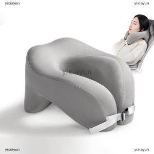 [COD] yixiayun Travel Pillow U-Shape Pure Memory Foam Neck Pillow For Airplane Office Nap Cervical Pillows Flight Sleeping Head Neck Support