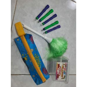 Alat Kerok Gores Kerik Crayon Isi 5 Bonus Sulak Crayon Dan Tempat Pencil Premium