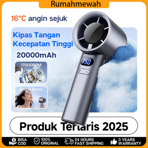 High Speed Turbo kipas angin Minifan Portable Handheld Kipas Brushless 120 Gear Strong Wind Digital Display Kipas ﻿