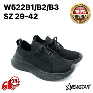 NewStar M522B1-B2-B3 Black School Shoes [Slip On] Kasut Hitam