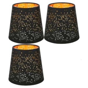 Set of 3 Lighting Cover Bells Clip On Chandelier Shades Chandelier Lamp Cover Fabric Texture Chandelier Lamp Shades