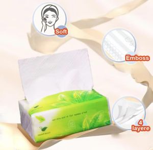 「LiviHouse.Ph」 Organic green tea Facial Tissue toilet Paper towel 4 ply