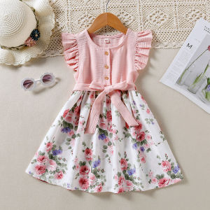 Bear Leader Kids Baby Korean Floral Dresses Girls Flowers Princess Costumes Fashion Casual Sweet Vestidos Cute Clothing 3-7 Years
