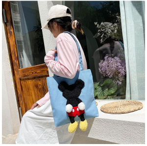 Lovinland Cartoon Multifunctional Carrier Bags Handmade Kitty Puppy Outdoor Travel Handbag Canvas Single Shoulder Breathable Bag for Small Dog Cat