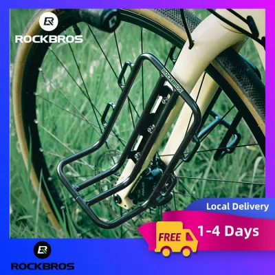 【Local Delivery】ROCKBROS Bicycle Front Fork Rack Holder Portable Convenient MTB Gravel Travel Bike Rack Mount Aluminum Alloy Durable Solid Support Holder Bike Accessories