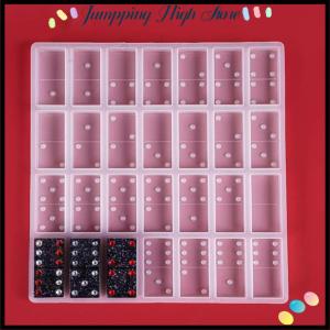 【Jumpping】 แม่พิมพ์ของเล่นโดมิโนทำจากซิลิโคนเรซิ่นอีพ็อกซี่งานหล่อแบบ DIY