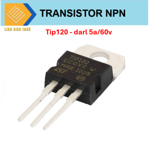 Linh kiện bán dẫn Transistor TIP120 BJT NPN TO-220 dòng điện 5A- 60V 3 chân 1 Ngõ Ra Darlington