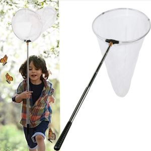 MOQIA Telescopic Telescopic Butterfly Net Fast Folding Stainless Steel Flying Animals Capture Net Flying Animals Manual Nets Fishing Mesh Net Outdoor Garden