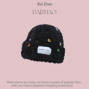 AOJN หมวกไหมพรมขนฟูสำหรับฤดูหนาว ดีไซน์หูหมีน่ารัก เหมาะกับผู้หญิง ใส่กันหนาวและแฟชั่นได้ทุกวัน