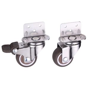 HOL 4 Pcs L Type Universal Roller for Trolley Soft Rubber Baby Crib Bed Wheels Wheels Furniture Casters Swivel Caster