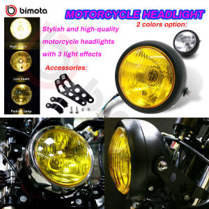 Bimota Motorcycle  Headlight Vintage Round Motorcycle Headlight Scooter Motorbike Motor Front Headlamp  For Yamaha Suzuki Honda CG125