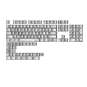 Classical Minimalists Styles 136Key PBT Keycaps Compatible for Full Size Mechanical Keyboards Keycaps Replacement