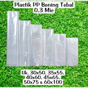 Plastik Kantong Besar Laundry Pp Bening Tebal 03 20x35 30x45 40X60 50X75 60X100 Cm plastik Laundry