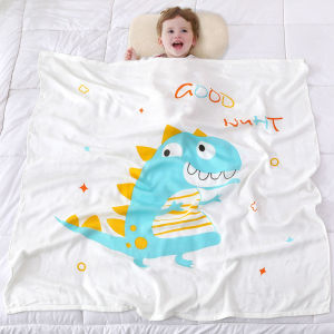 ผ้าฝ้ายทารกแรกเกิดเด็กทารกมัสลินพันผ้าห่มผ้านุ่ม Kain Lampin Kain Selimut Kain Bedung - 110X110cm