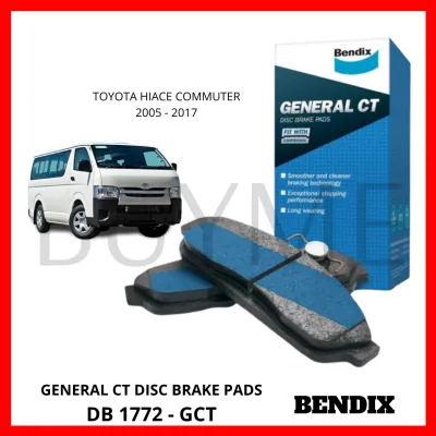 Bendix Brake Pad Front for TOYOTA HIACE COMMUTER 2005-2017 (DB-1772 GCT)