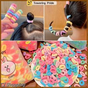 [Towering Pride] 100Pcs Cô Gái Đầy Màu Sắc Tóc Ban Nhạc Thiết Lập Nylon Cao Đàn Hồi Ban Nhạc Cao Su Trẻ Em Của Tóc Vòng Tròn Trẻ Em Tóc Tie Tóc Phụ Kiện