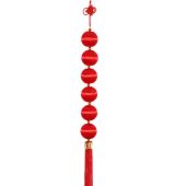 cny decoration 2024 新年装饰 新年灯笼2024 cny lantern 2024 cny decoration 2024 XYAX(XUNJIE) Mercerization Red Lantern Hangings Red Ball Tassels Decorative Ball String Multipurpose Chinese Style Lantern String Chinese New Year