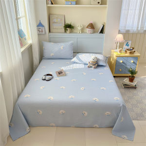 Grade A High Density Fresh Aesthetic Print Bed Sheet Soft Skin-Friendly All Seasons Flat Bedsheet Comfortable Durable Bedsheets2026