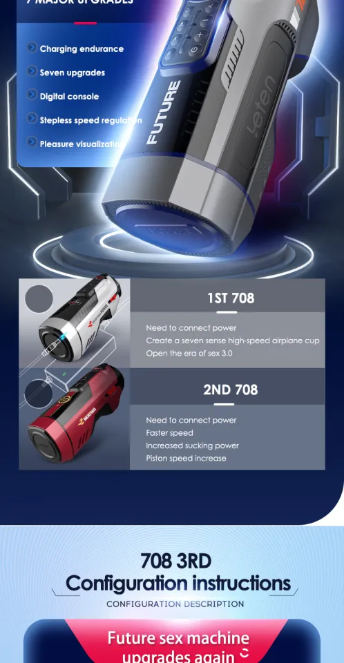 leten 708 3rd future electric heating male masturbator Automatic Penis Pump Sex Toys main image 0