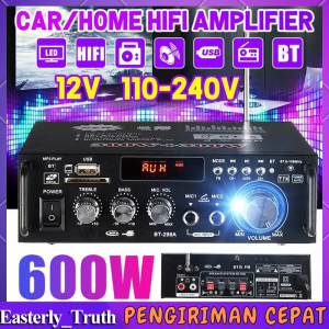 Audio Amplifier BT-298A Bluetooth EQ Karaoke Home Theater FM Radio 600W Built-In Equalizer With Remote Control Amplifier Bluetooth Stereo