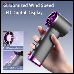 【Vktech】Travel-Friendly Handheld Turbo Fan with 100 Gear Wind Adjustable Speed Compact Portable Cooling Fan【1-3 days Delivery】