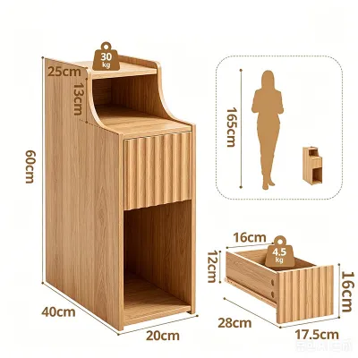 Ready Stock Modern White Wall Mount Floating Nightstand Set of 2 Fluted Drawer Bedside End Table with Open Storage for Bedroom Living Room Compact Small Spaces