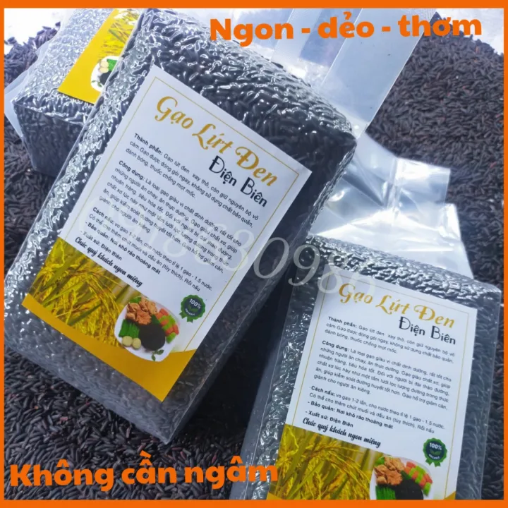 Gạo lứt đen dẻo Điện Biên loại đặc biệt Thơm Ngon (hút ck 1kg) cho người ăn kiêng, giảm cân, tiểu đường